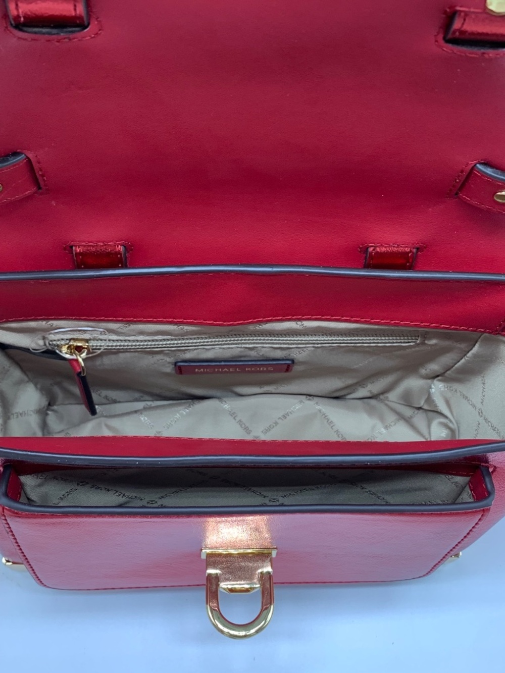 MICHAEL KORS Manhattan Medium Patent Faux Leather Satchel - Picture 11 of 15